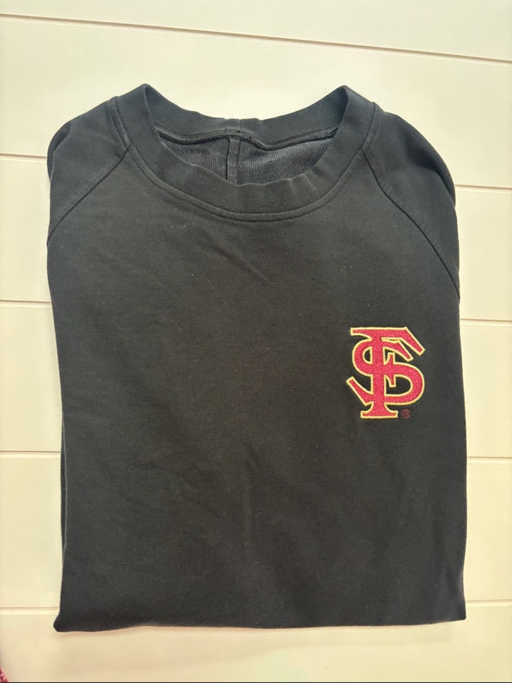 lululemon athletica Black Long-Sleeve Crew with Florida State Seminoles Red Logo